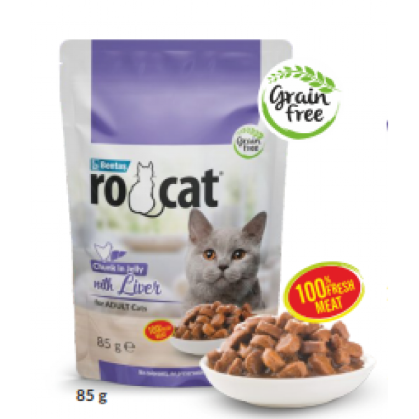 ROCAT POUCH CİĞERLİ 85G JÖLELİ YAŞ MAMA